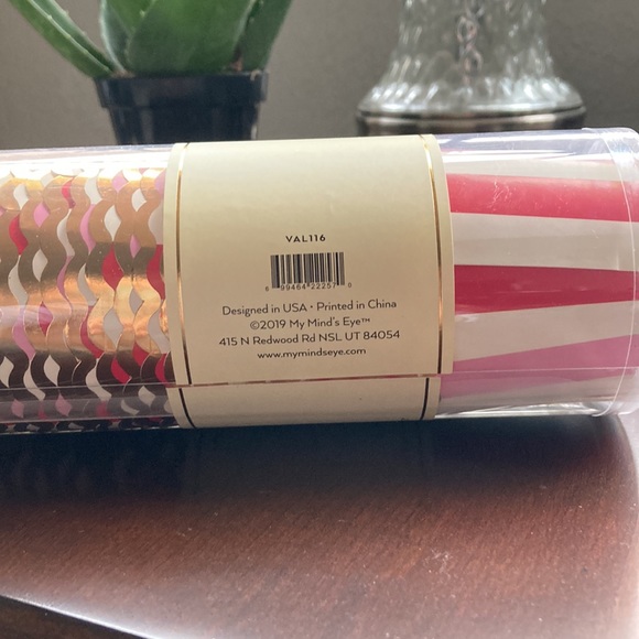 NWT! 24 magenta & cotton candy pink striped party cups w/ gold accents! - Picture 5 of 9